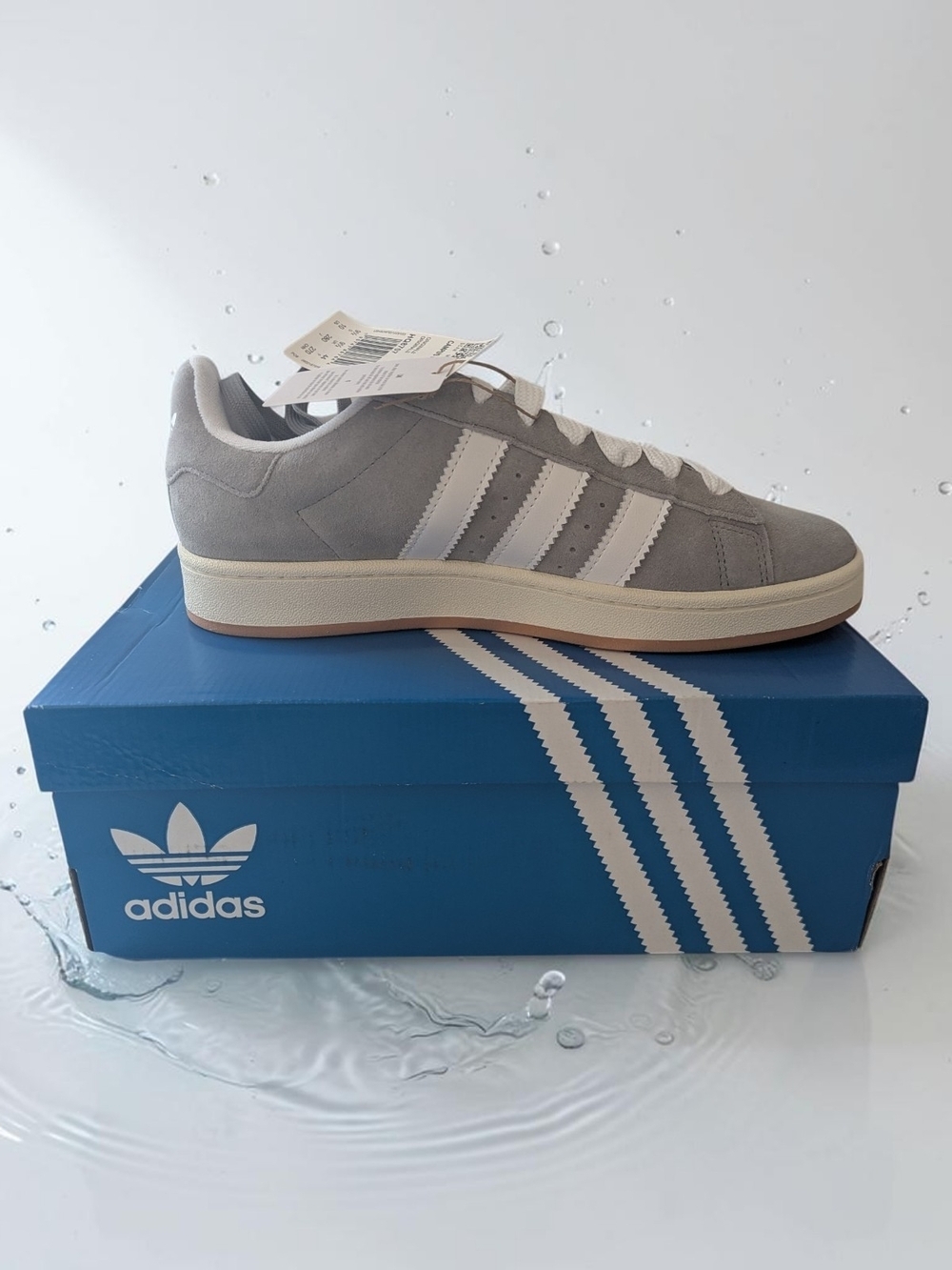 Adidas Campus 00s Men's Size 10 Gray White Suede Casual Lifestyle Sneakers